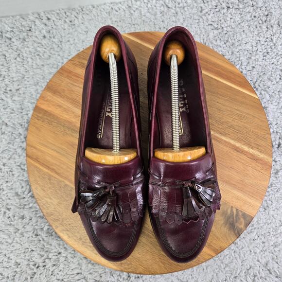 Bally Mens 9.5M Logan Burgundy Leather Lifestyle Casual Tassel Kiltie Loafer main image 6